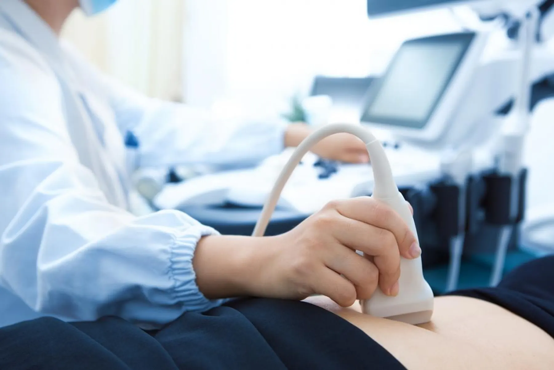Ultrasound scan in progress