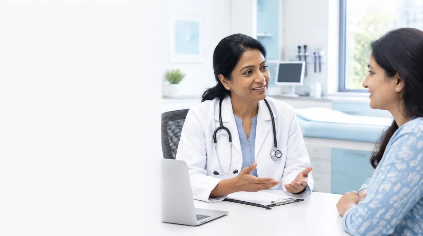 Doctor answering a patient's questions