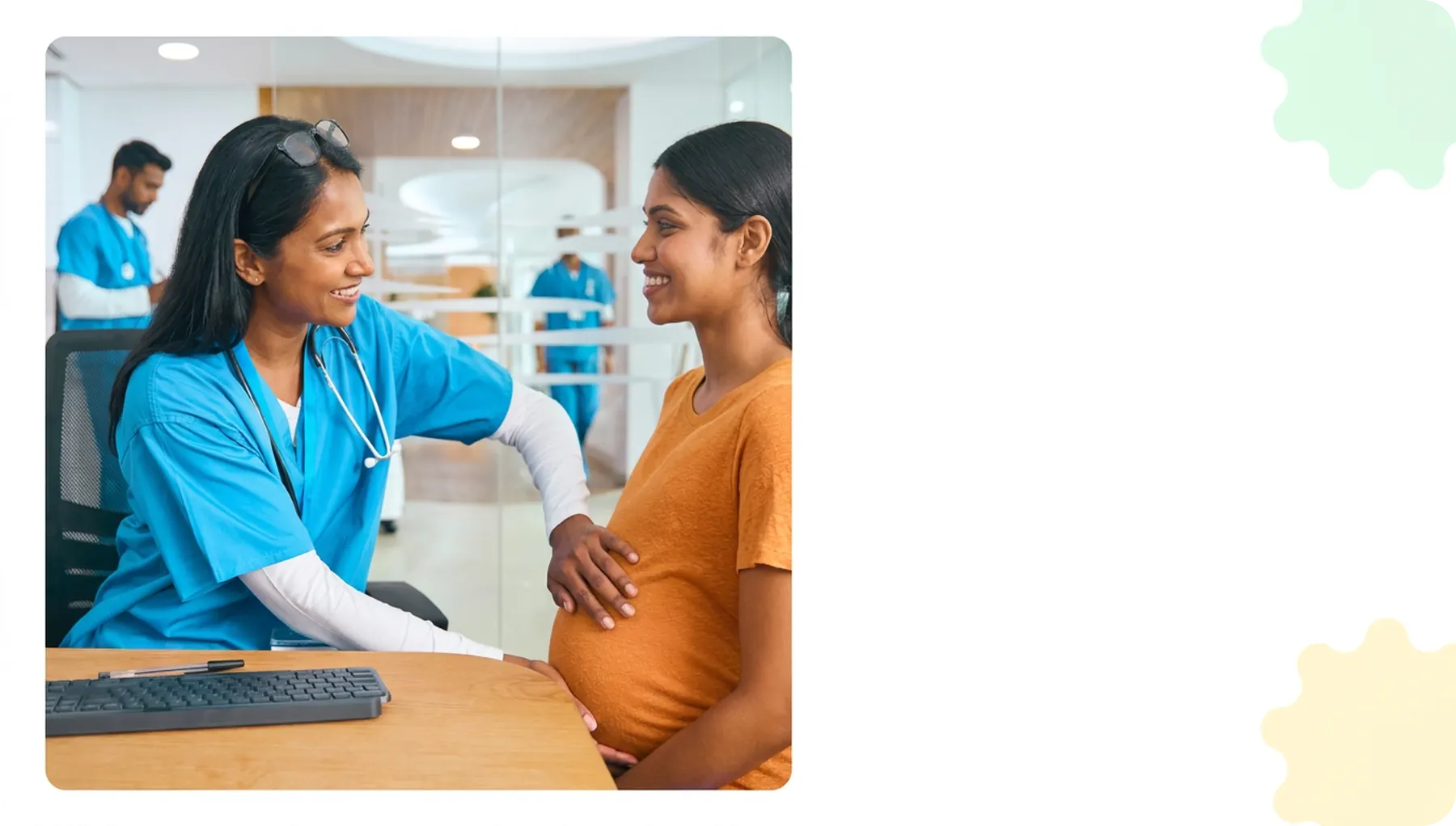 Doctor examining a pregnant patient